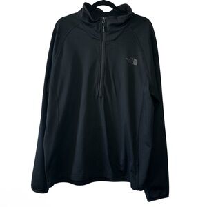 The North Face Black Grid Fleece 1/2 Zip Pullover Outerwear Jacket- Size XL